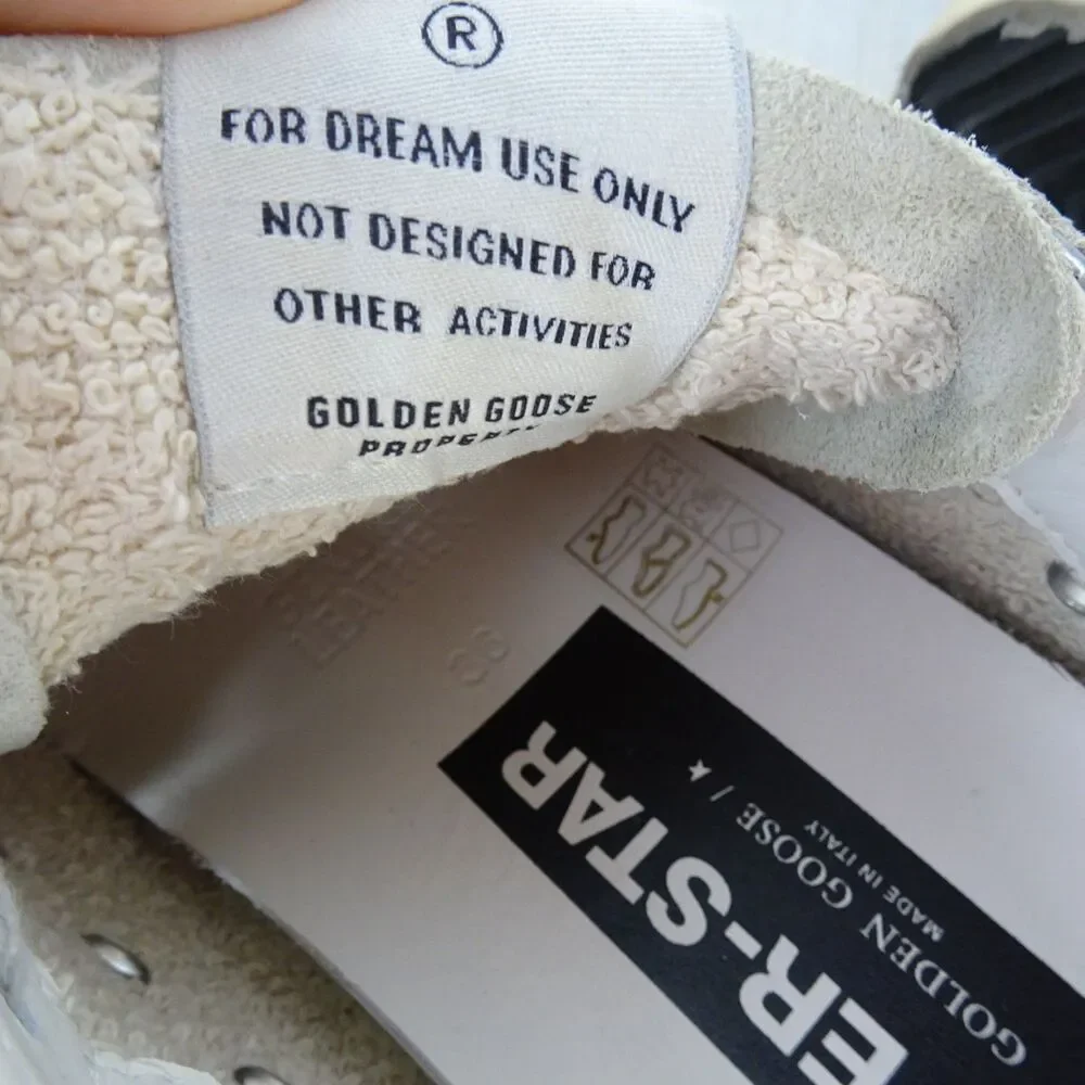 Golden Goose Sneakers Super Star Penstar Silver White Leather Women 36